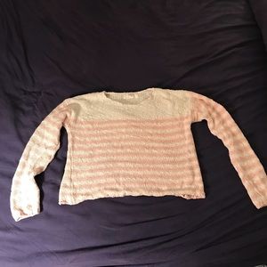 Pink and White Forever 21 Short Sweater